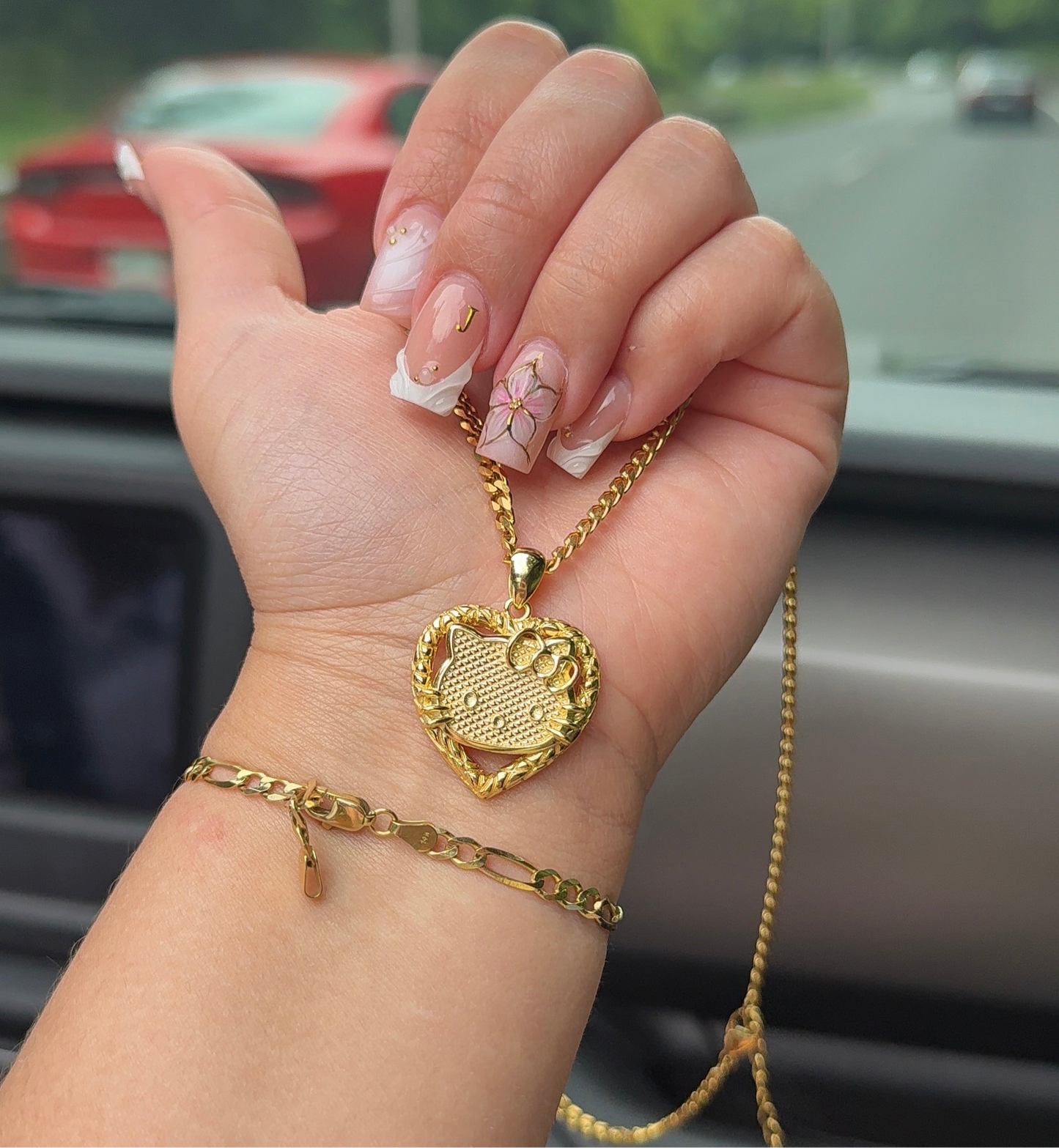 Hk Heart Nugget Necklace