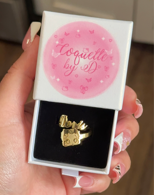 Betty Boop Name Ring