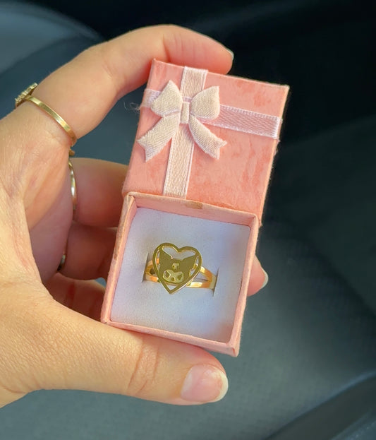 Heart kuromi Ring