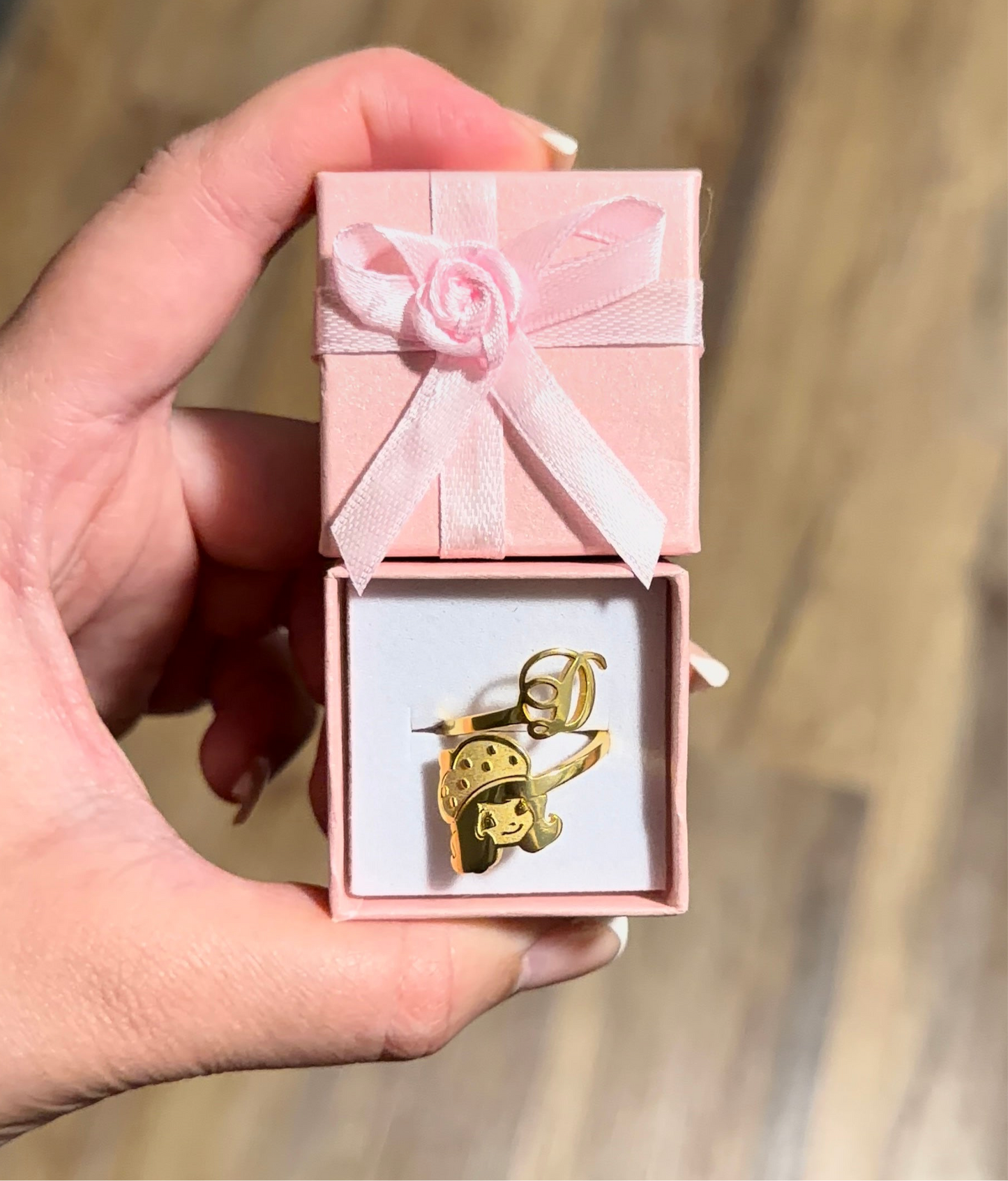 Initial Strawberry Shortcake Ring