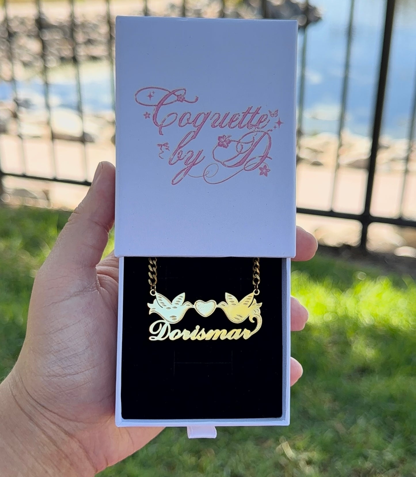 Dove Love Custom Name Necklace