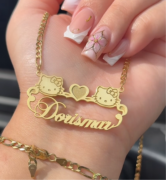 Double Hk Custom Name Necklace