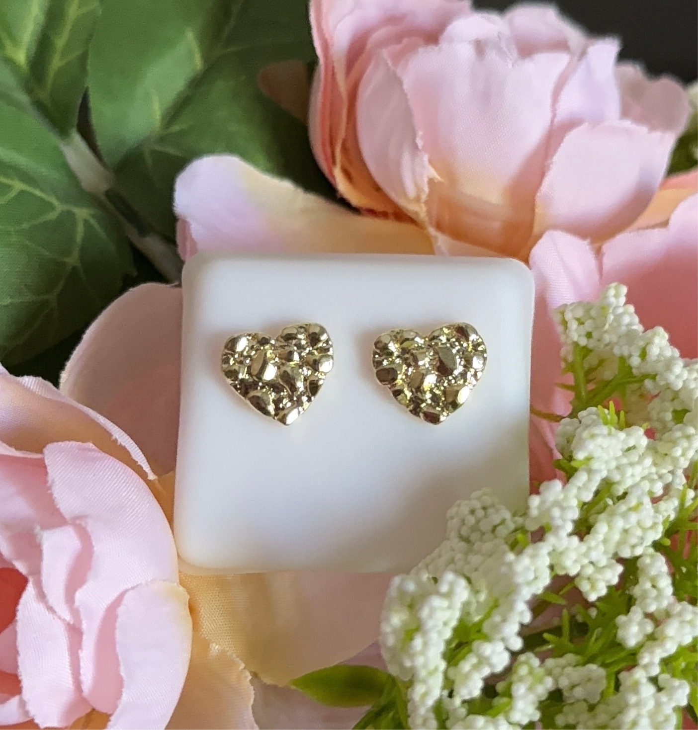 Heart Nugget Earrings