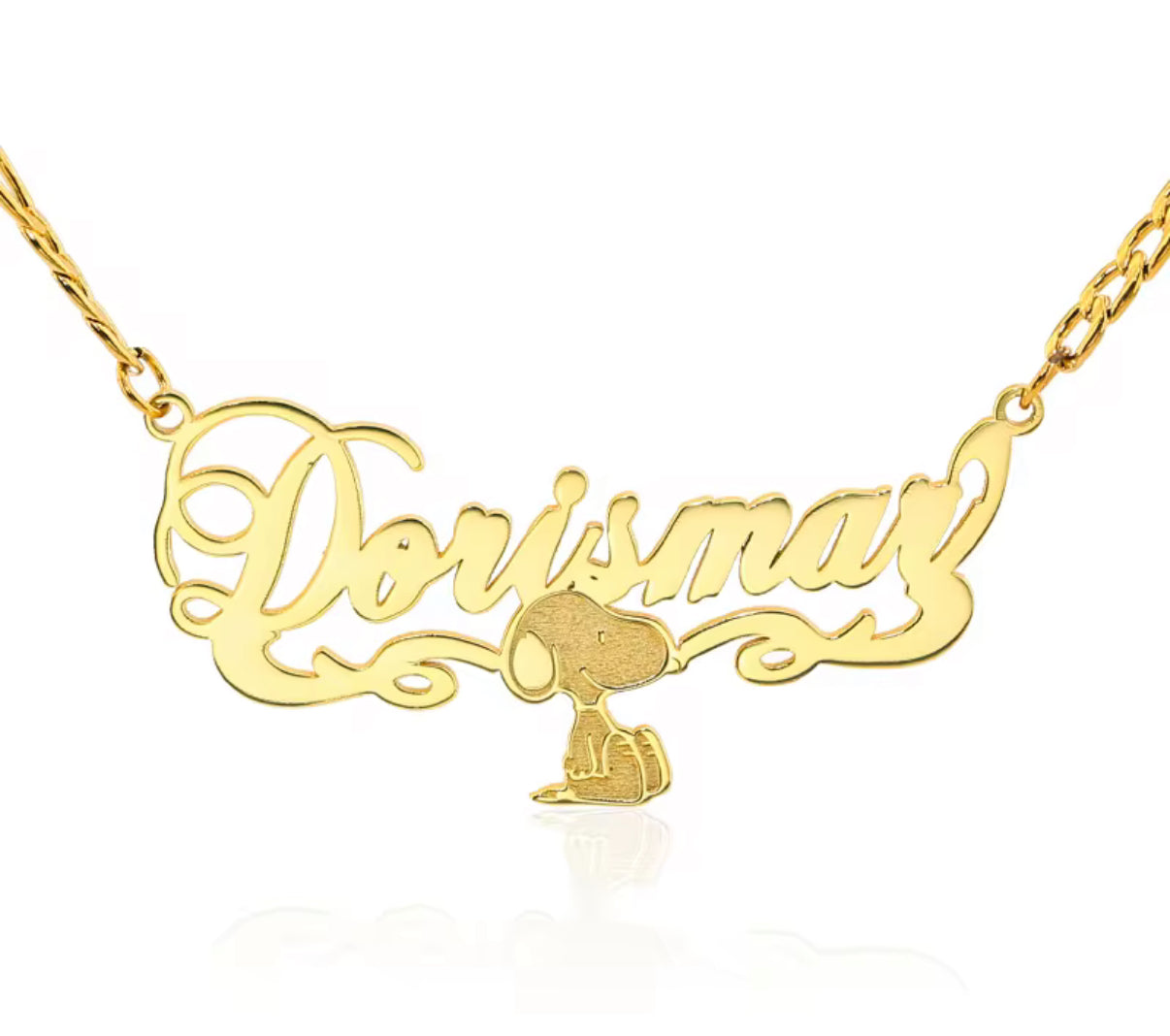 Snoopy Custom Name Necklace