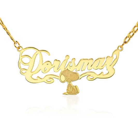 Snoopy Custom Name Necklace